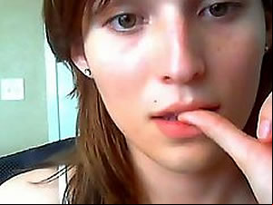 Amazing shemale teen posing solo on cam